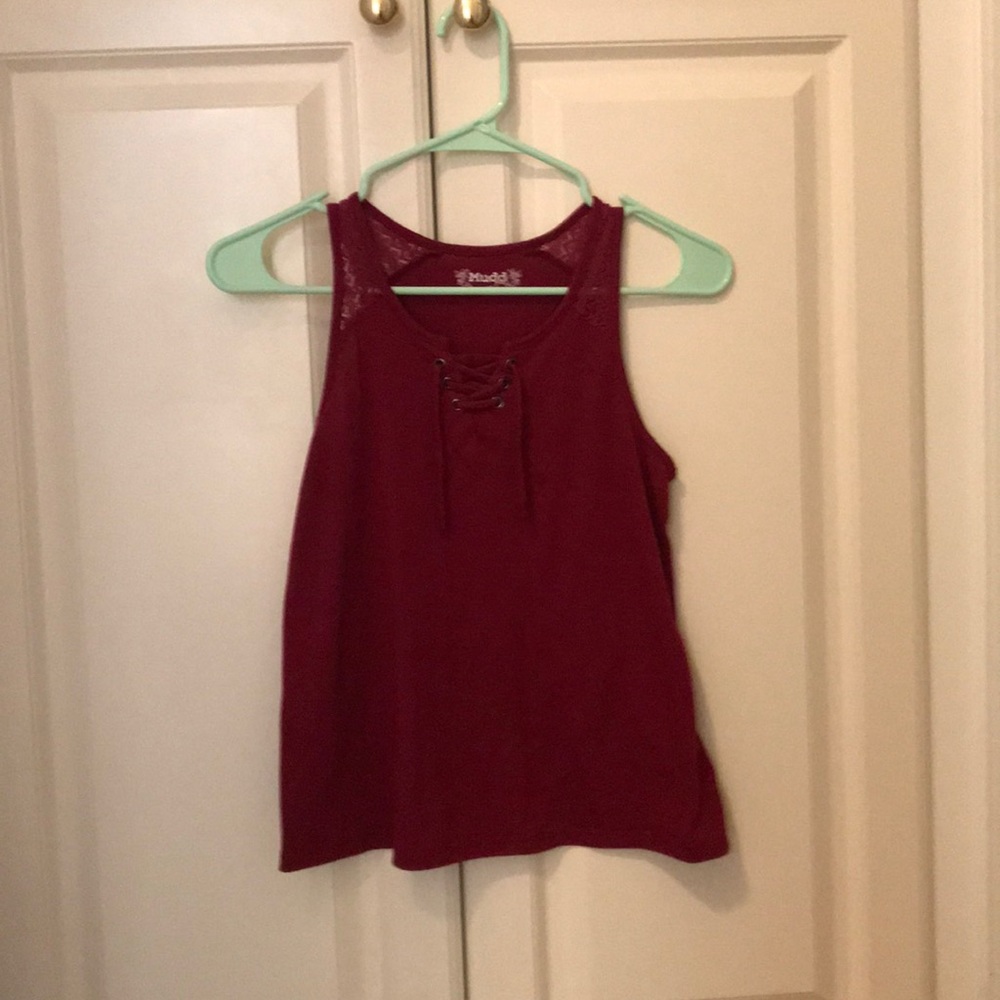 Cute red tank top on of my favorite